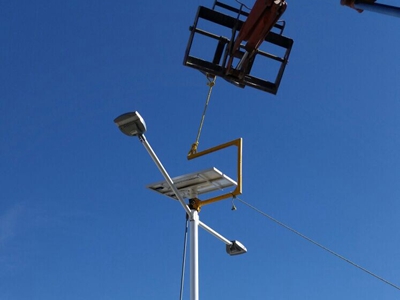 Solar Street Light Project in Ecuador