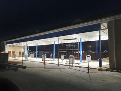 Gas station light in Nigeria