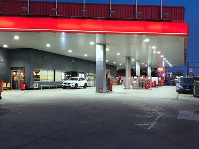 LED Gas Station Light Project In Ghana