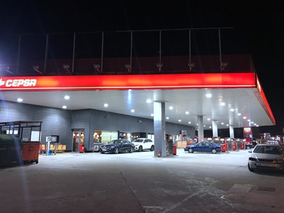 LED Gas Station Light Project In Uruguay