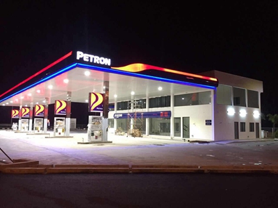 LED Gas Station Light Project In Uruguay