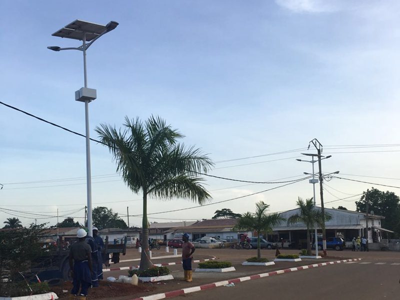 Double-Arm Solar Street Light Project In Cameroon
