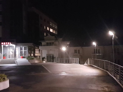 All In One Solar Street Light Project For Hotel Parking Lot In Serbia