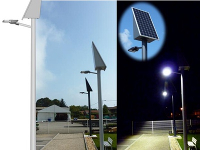 Spilt Solar Street Light Project For Outdoor Parking In France