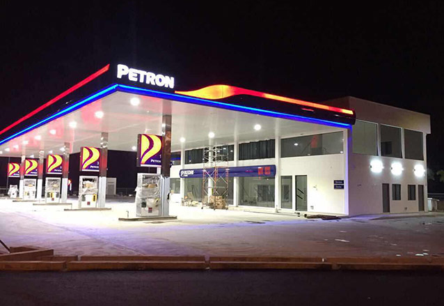 LED Gas Station Light Project In Malaysia