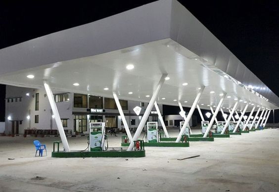 Gas station light in Nigeria